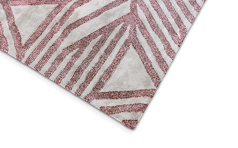 CAUCA | Black and White Rectangule Botanical Silk Rug by BRABBU